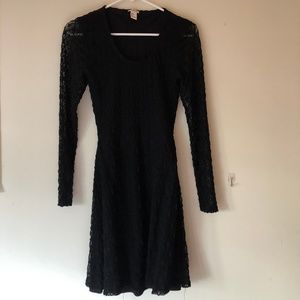 Black Long Sleeve Lace Dress